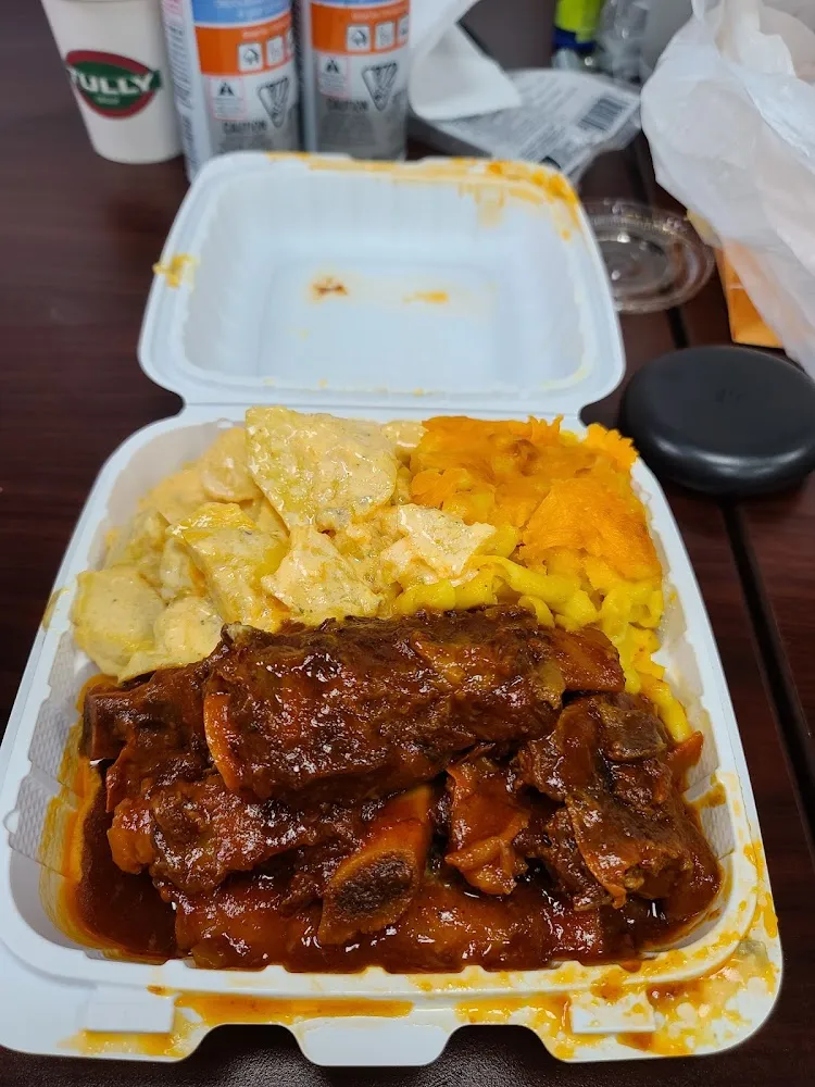 BBQ Beef Ribs Mac Cheese Potato Salad